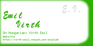 emil virth business card